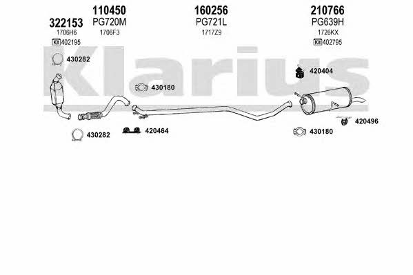 Klarius 630961E Exhaust system 630961E