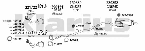 Klarius 630993E Exhaust system 630993E