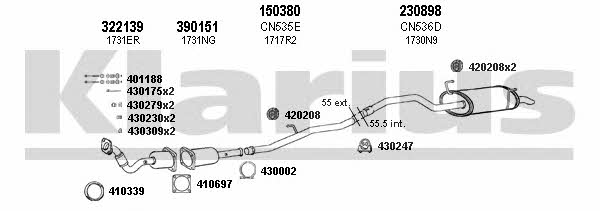 Klarius 630997E Exhaust system 630997E