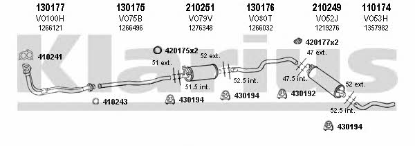 Klarius 960119E Exhaust system 960119E