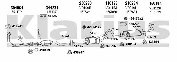  960142E Exhaust system 960142E