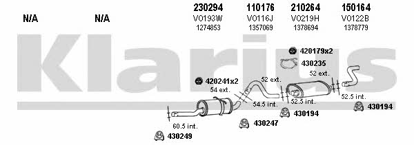 Klarius 960176E Exhaust system 960176E