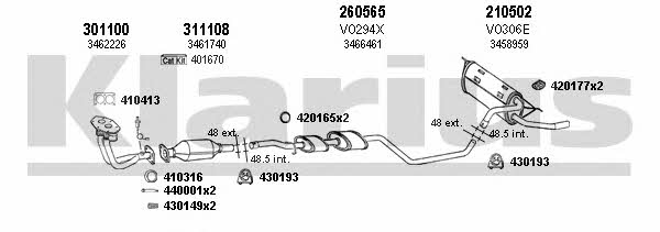 Klarius 960224E Exhaust system 960224E