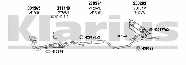 Klarius 960226E Exhaust system 960226E