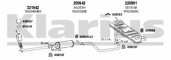 Klarius 790329E Exhaust system 790329E