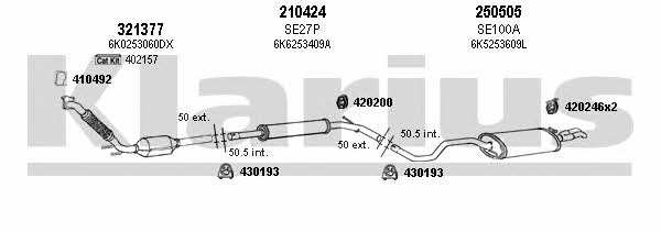 Klarius 790340E Exhaust system 790340E