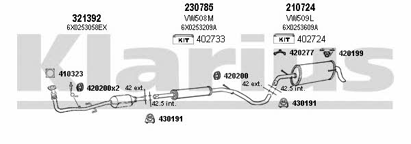 Klarius 790349E Exhaust system 790349E