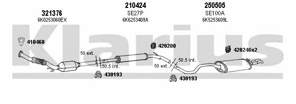 Klarius 790369E Exhaust system 790369E