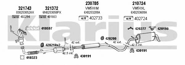 Klarius 790381E Exhaust system 790381E