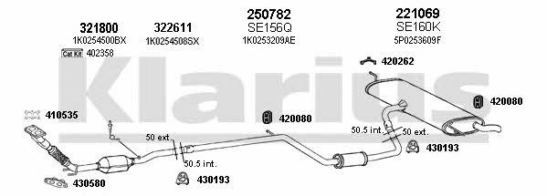 Klarius 790394E Exhaust system 790394E