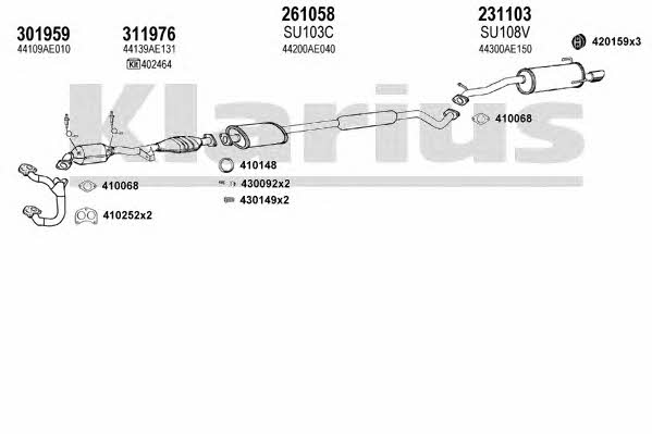 Klarius 800079E Exhaust system 800079E