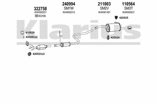 Klarius 810007E Exhaust system 810007E