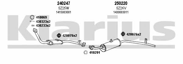 Klarius 820013E Exhaust system 820013E