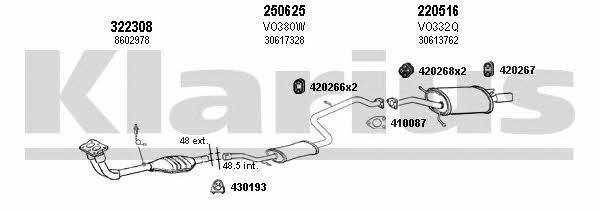 Klarius 960330E Exhaust system 960330E