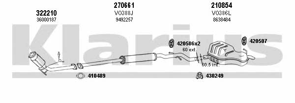 Klarius 960360E Exhaust system 960360E