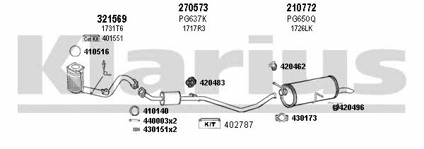 Klarius 631010E Exhaust system 631010E