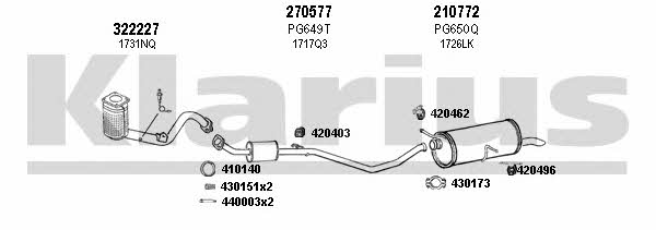 Klarius 631013E Exhaust system 631013E