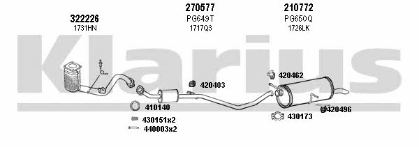 Klarius 631018E Exhaust system 631018E