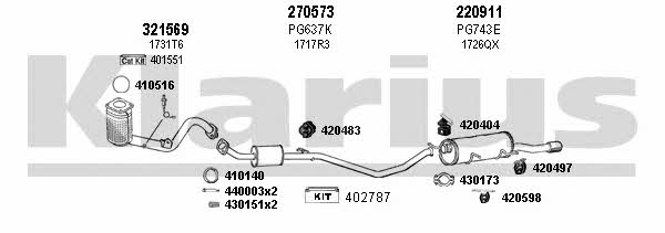 Klarius 631022E Exhaust system 631022E
