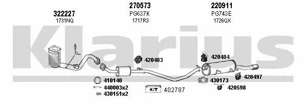 Klarius 631024E Exhaust system 631024E