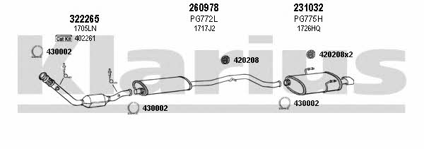  631032E Exhaust system 631032E