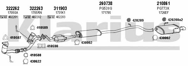 Klarius 631040E Exhaust system 631040E