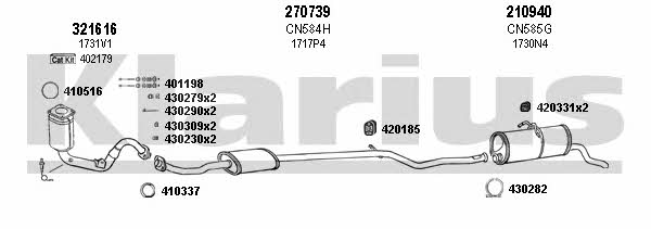 Klarius 631107E Exhaust system 631107E