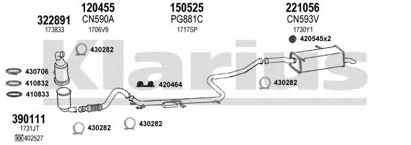  631173E Exhaust system 631173E