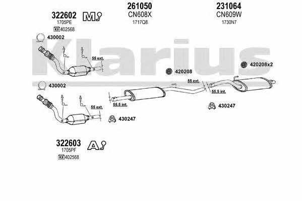  631190E Exhaust system 631190E