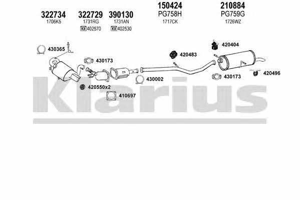 Klarius 631276E Exhaust system 631276E