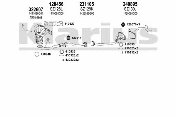 Klarius 820123E Exhaust system 820123E