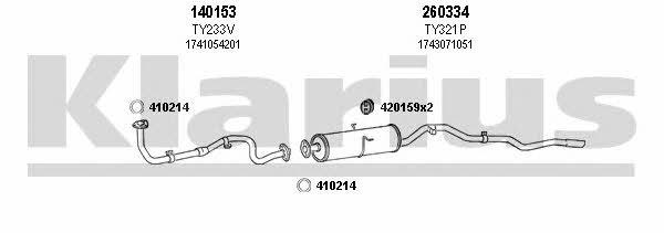 Klarius 900211E Exhaust system 900211E