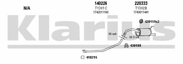 Klarius 900219E Exhaust system 900219E