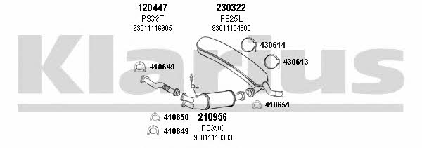  680021E Exhaust system 680021E