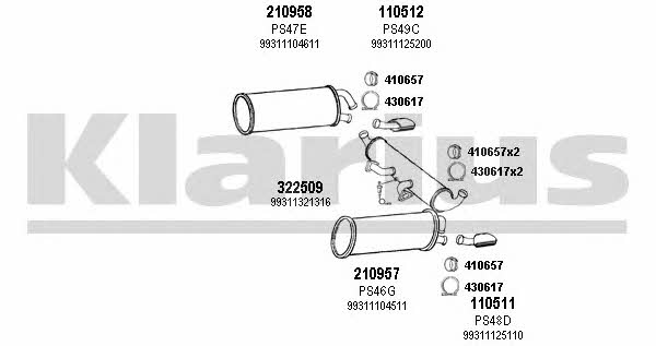 Klarius 680028E Exhaust system 680028E