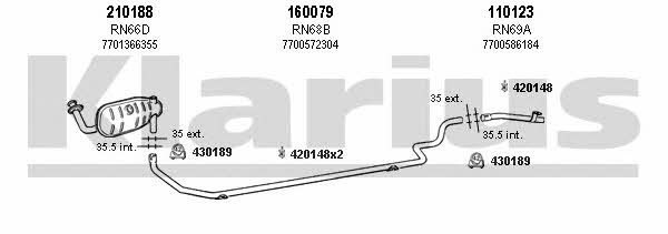 Klarius 720007E Exhaust system 720007E