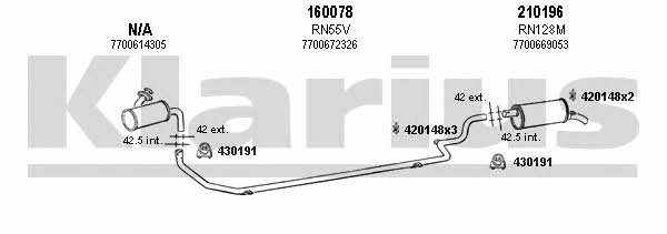 Klarius 720010E Exhaust system 720010E