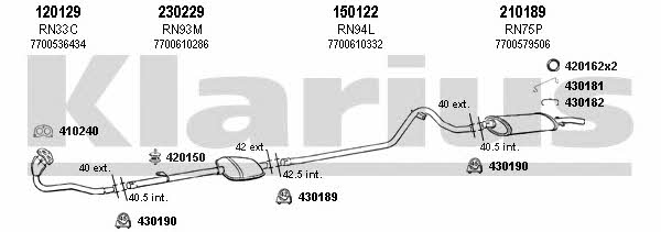 Klarius 720021E Exhaust system 720021E