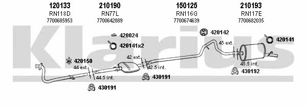  720047E Exhaust system 720047E