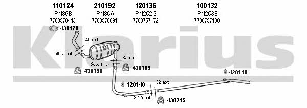 Klarius 720083E Exhaust system 720083E