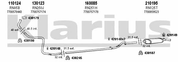  720084E Exhaust system 720084E