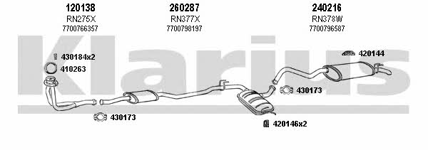 Klarius 720168E Exhaust system 720168E