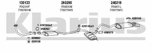 Klarius 720182E Exhaust system 720182E