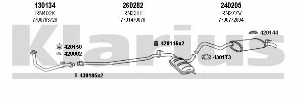 Klarius 720183E Exhaust system 720183E