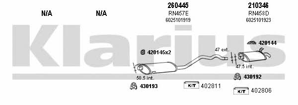 Klarius 720221E Exhaust system 720221E