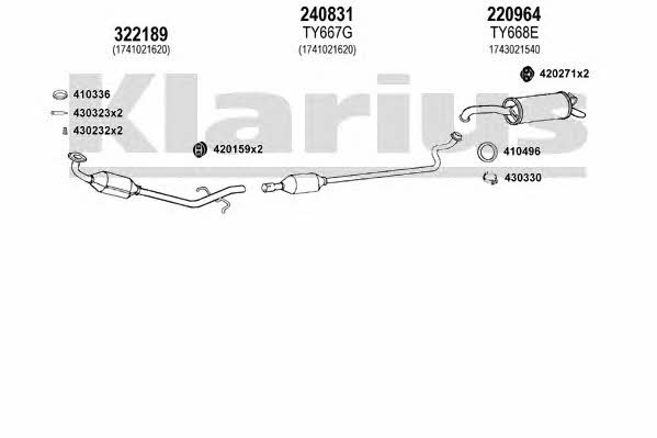Klarius 900468E Exhaust system 900468E