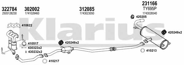 Klarius 900505E Exhaust system 900505E