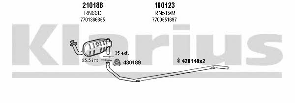 Klarius 720250E Exhaust system 720250E