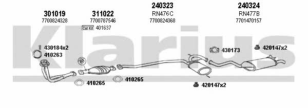 Klarius 720300E Exhaust system 720300E