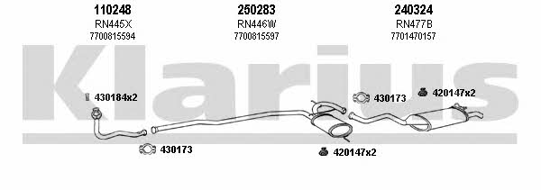 Klarius 720309E Exhaust system 720309E